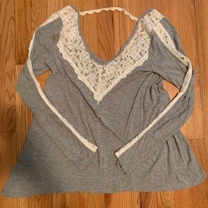 Abercrombie & Fitch long-sleeve lace top